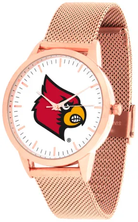 Louisville Cardinals Statement Mesh Band Unisex Watch - Rose