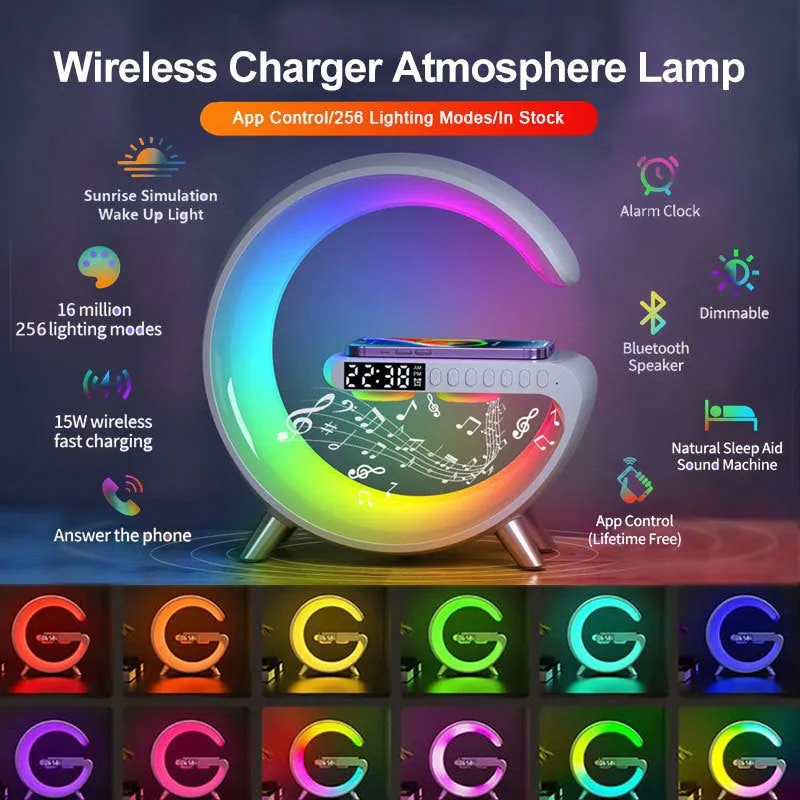 LovelyRLovely G-Shaped LED Bluetooth Speaker Charger