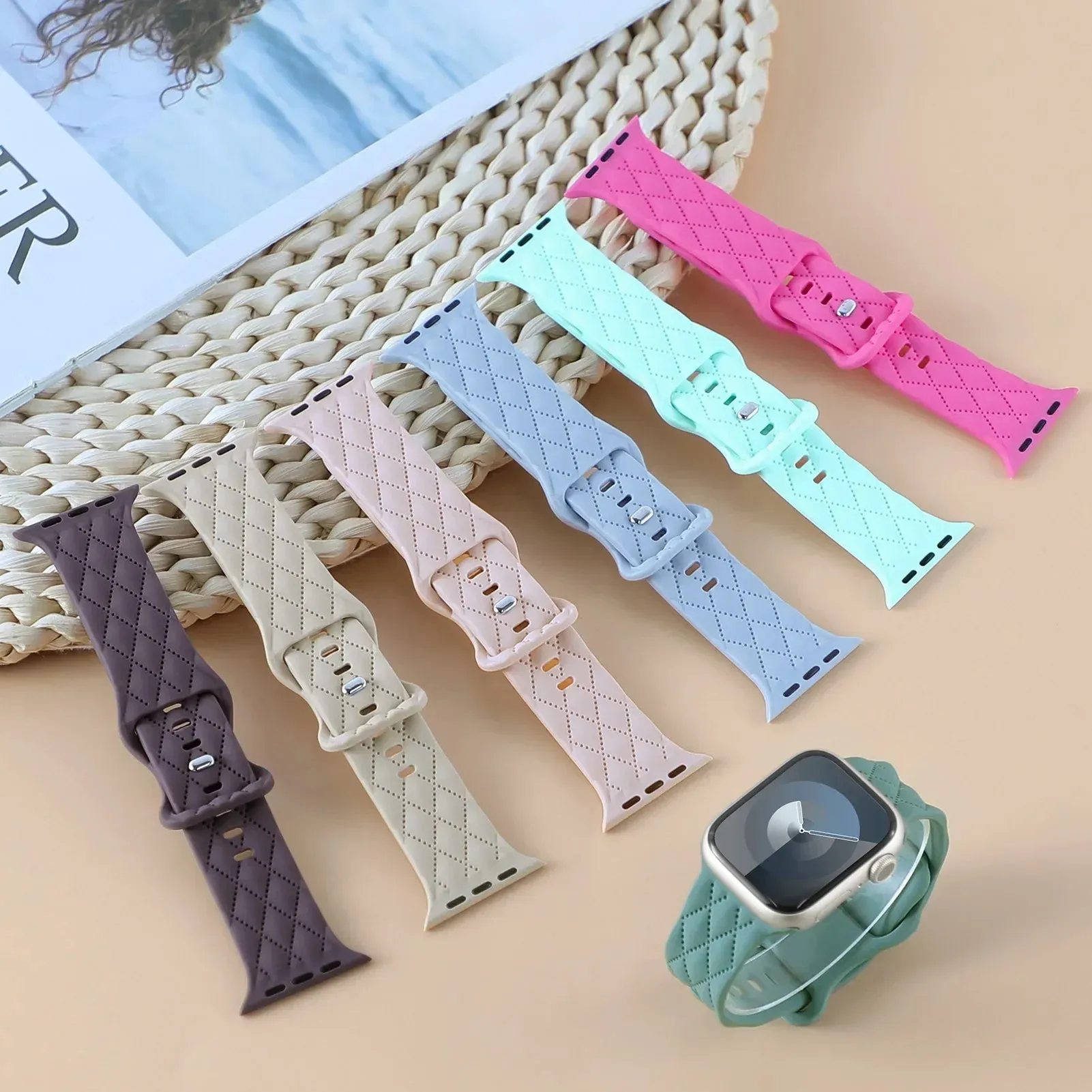 Lupe & Sabra's Signature Carve Silicone Watch Strap Purple