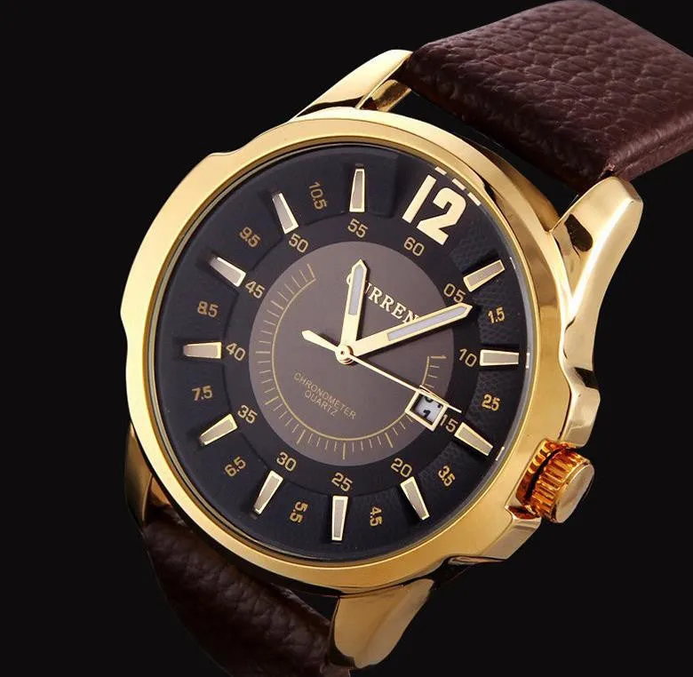 Luxury Brand CURREN 8123 Men military watch Fashion Men wristwatches Quartz men sports watches Casual leather Men Watch