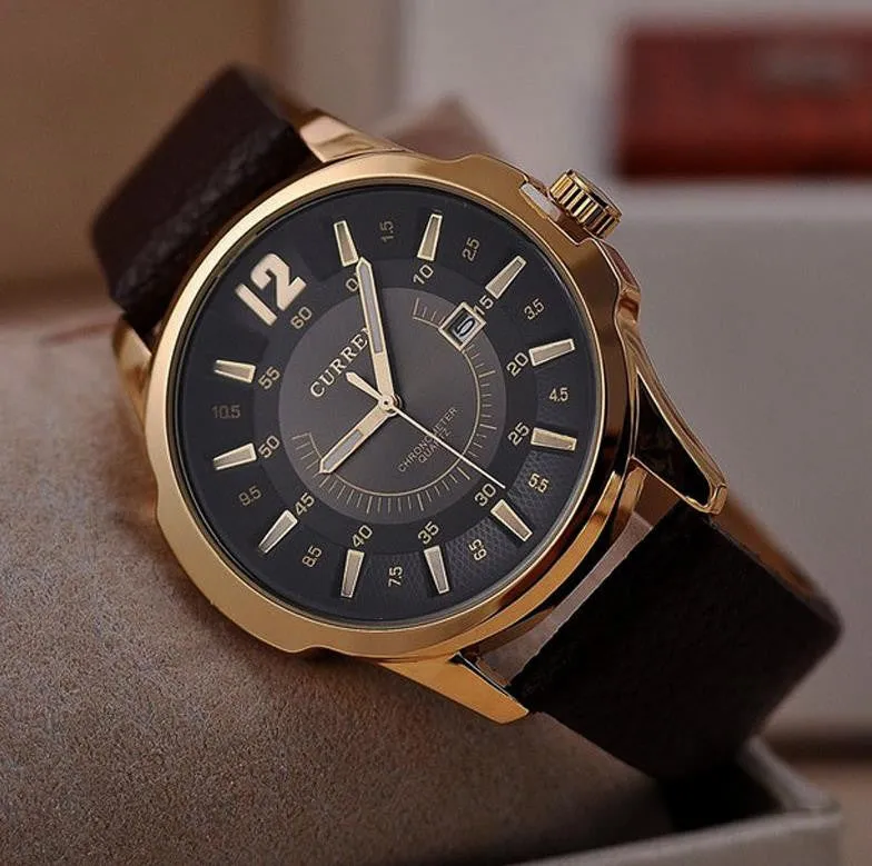 Luxury Brand CURREN 8123 Men military watch Fashion Men wristwatches Quartz men sports watches Casual leather Men Watch