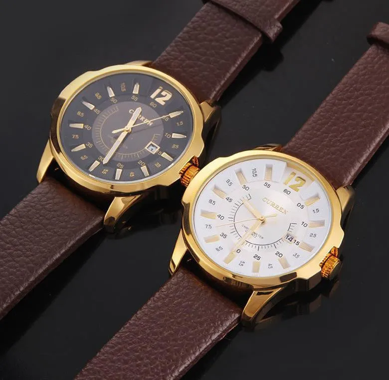 Luxury Brand CURREN 8123 Men military watch Fashion Men wristwatches Quartz men sports watches Casual leather Men Watch