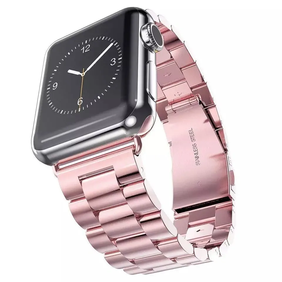 Luxury Stainless Steel Link Band For Apple Watch Multiple Colors Available