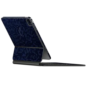 Magic Keyboard for iPad Pro 12.9" (Gen 3-4) LUXURIA Navy Blue HONEYCOMB 3D TEXTURED Skin