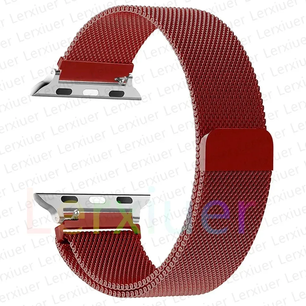 Magnetic Strap for Apple Watch bands 44mm 40mm 49mm 45mm 41mm 42mm 38mm 45 mm Metal bracelet iwatch series 3 6 7 8 9 SE ultra 2