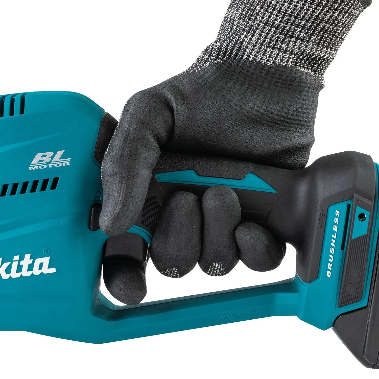 Makita (XRJ08Z) 18V Brushless Cordless Compact One‑Handed Reciprocating Saw, Tool Only