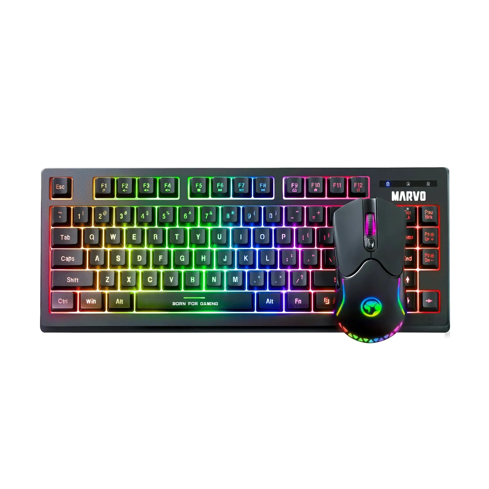 Marvo Scorpion Wireless Gaming Combo Mouse & Keyboard Set, 80% Gaming Keyboard, RGB Backlight