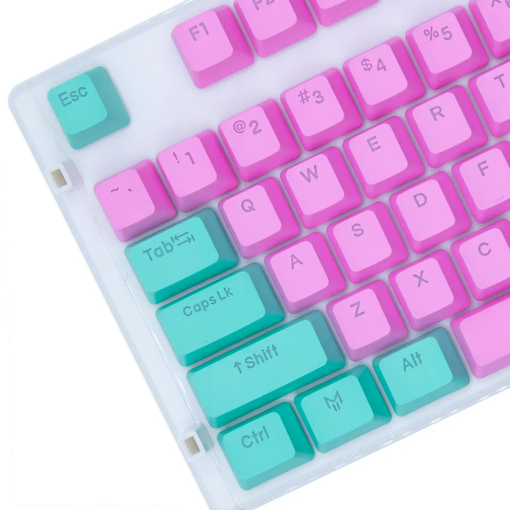 Miami Vice Pastel Pink PBT Doubleshot Keycaps