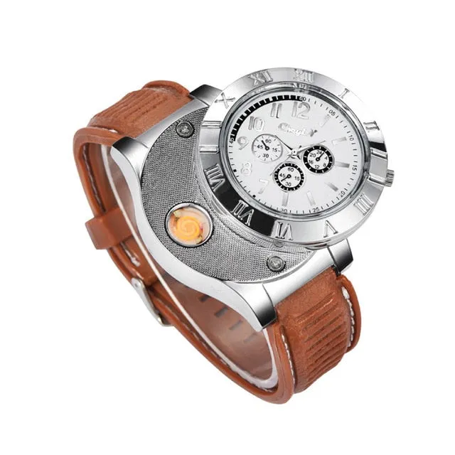 Military USB Charging Lighter Watch