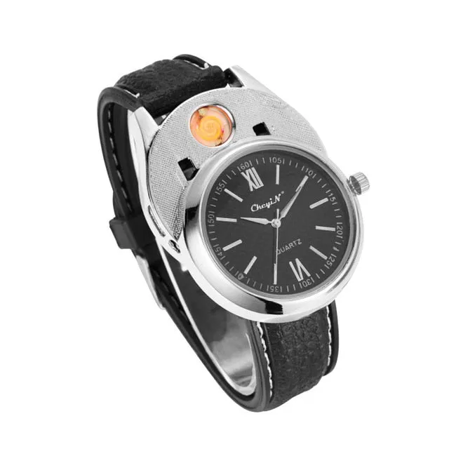 Military USB Charging Lighter Watch