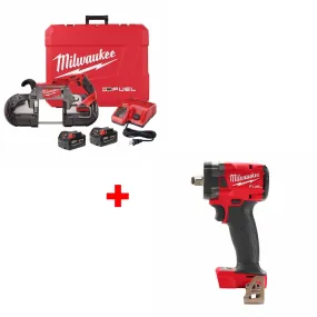 Milwaukee 2729-22 M18 FUEL Band Saw KIT w/ 2855-20 M18 1/2" Impact Wrench