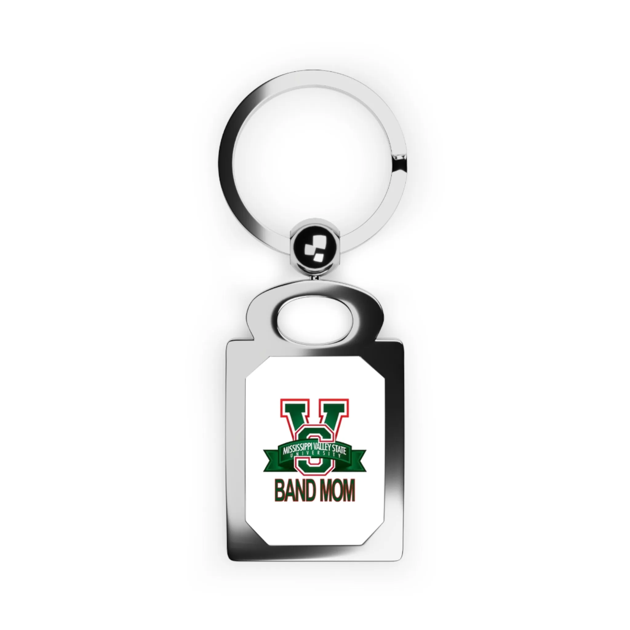 Mississippi Valley Band Mom Rectangle Photo Keyring