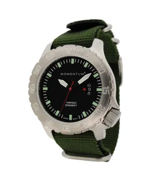 Momentum TORPEDO SS, LRG, BLACK, GREEN WEB NATO NYLON BAND