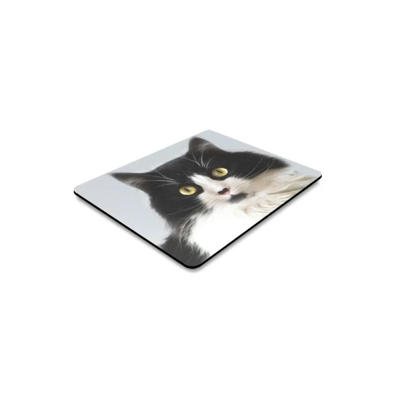 Mouse Pad Black White Maine Coon