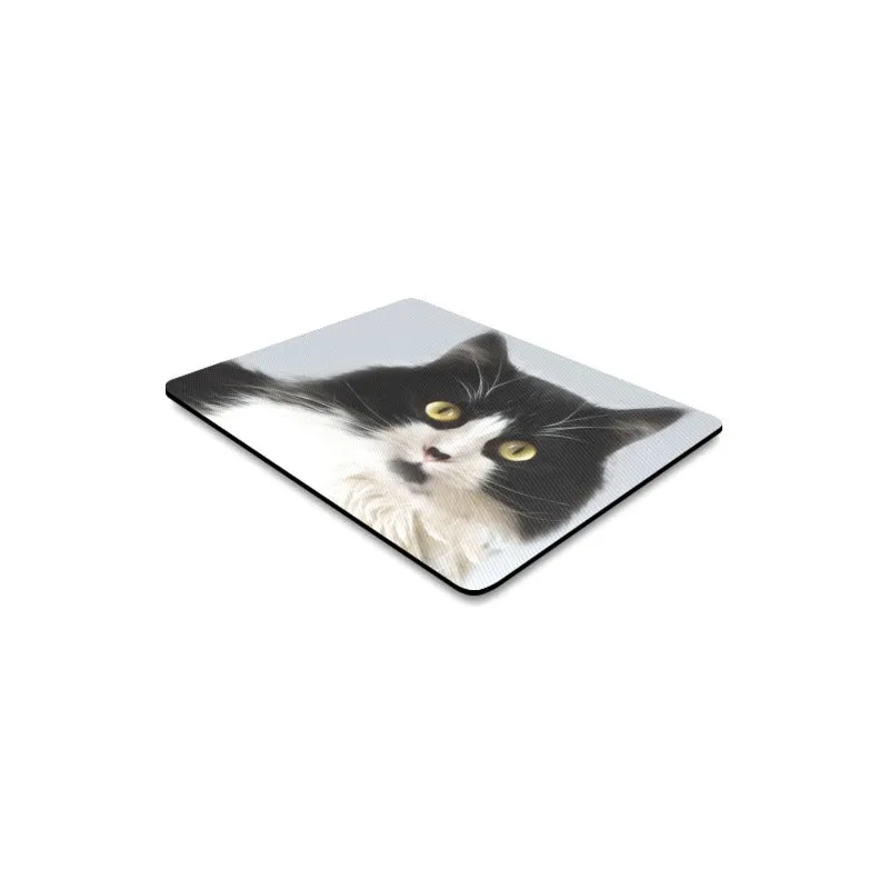 Mouse Pad Black White Maine Coon