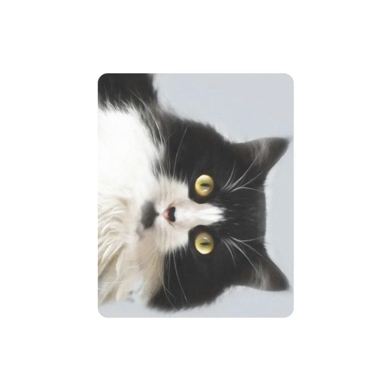 Mouse Pad Black White Maine Coon