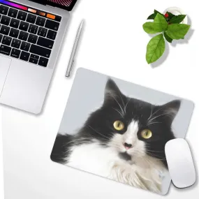 Mouse Pad Black White Maine Coon