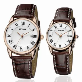 New arrival Original EYKI Man woman leather bracelet watch clear Roma dial