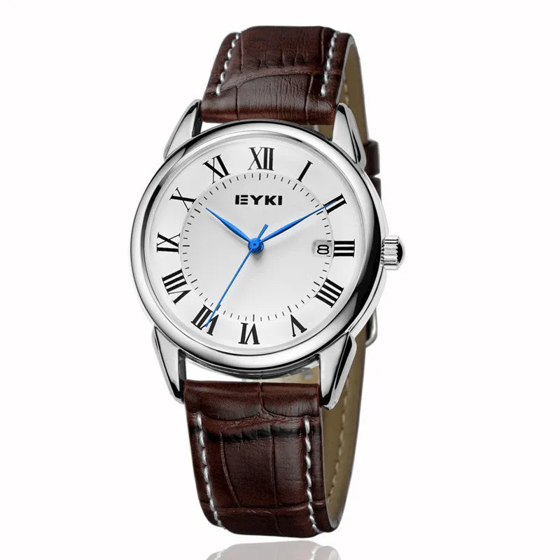 New arrival Original EYKI Man woman leather bracelet watch clear Roma dial