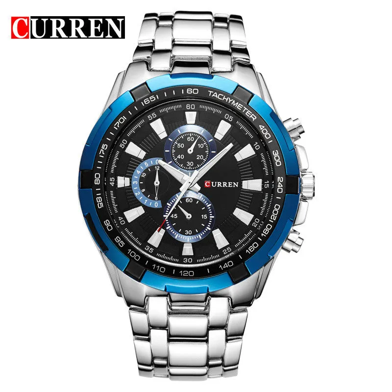 New fashion Curren brand design casual stainless steel military men clock army sport male gift wrist quartz business watch