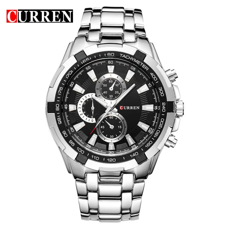 New fashion Curren brand design casual stainless steel military men clock army sport male gift wrist quartz business watch