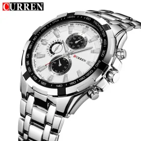 New fashion Curren brand design casual stainless steel military men clock army sport male gift wrist quartz business watch