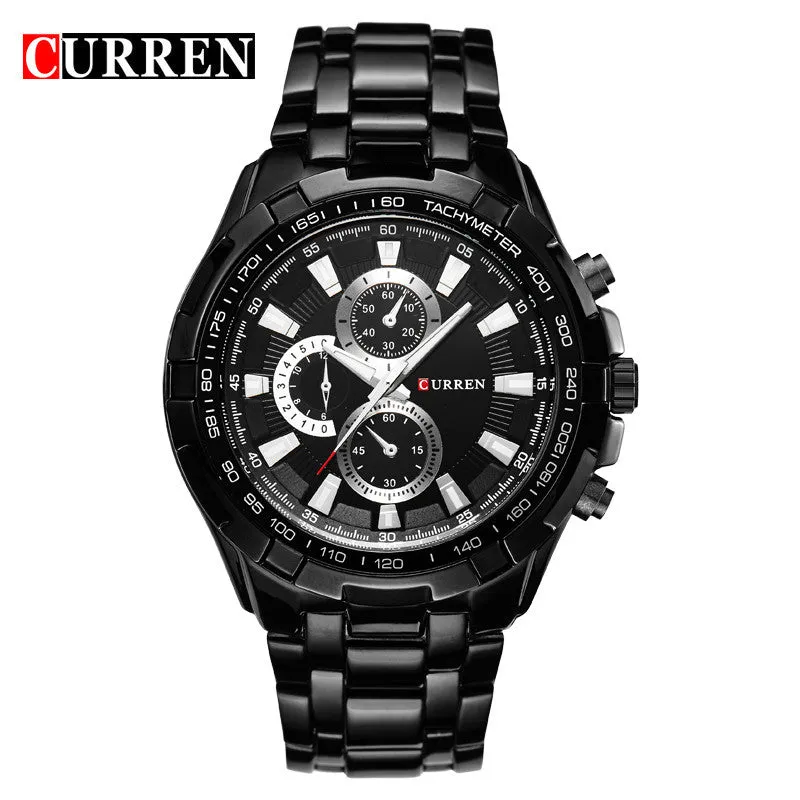 New fashion Curren brand design casual stainless steel military men clock army sport male gift wrist quartz business watch