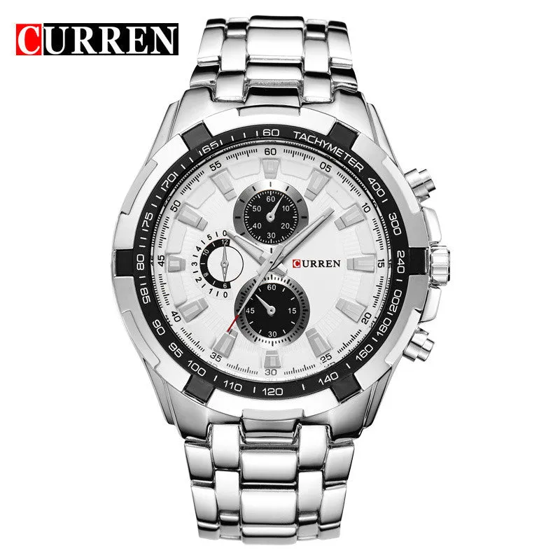 New fashion Curren brand design casual stainless steel military men clock army sport male gift wrist quartz business watch