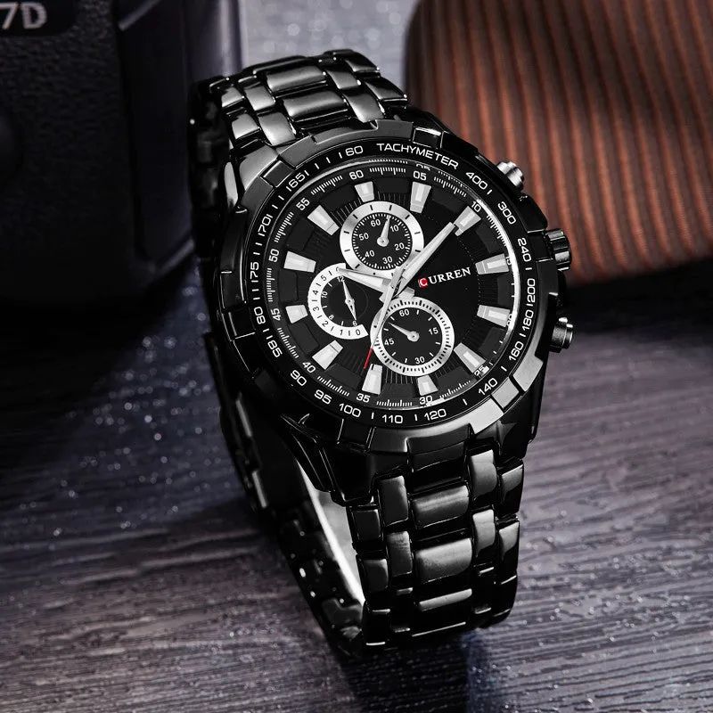 New fashion Curren brand design casual stainless steel military men clock army sport male gift wrist quartz business watch