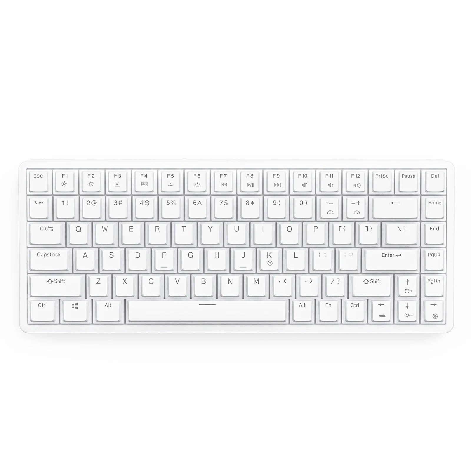 New ONIKUMA G30 Keyboard, White Wired Mechanical Keyboard, 84 Key USB Interface RGB Backlit Game Keyboard