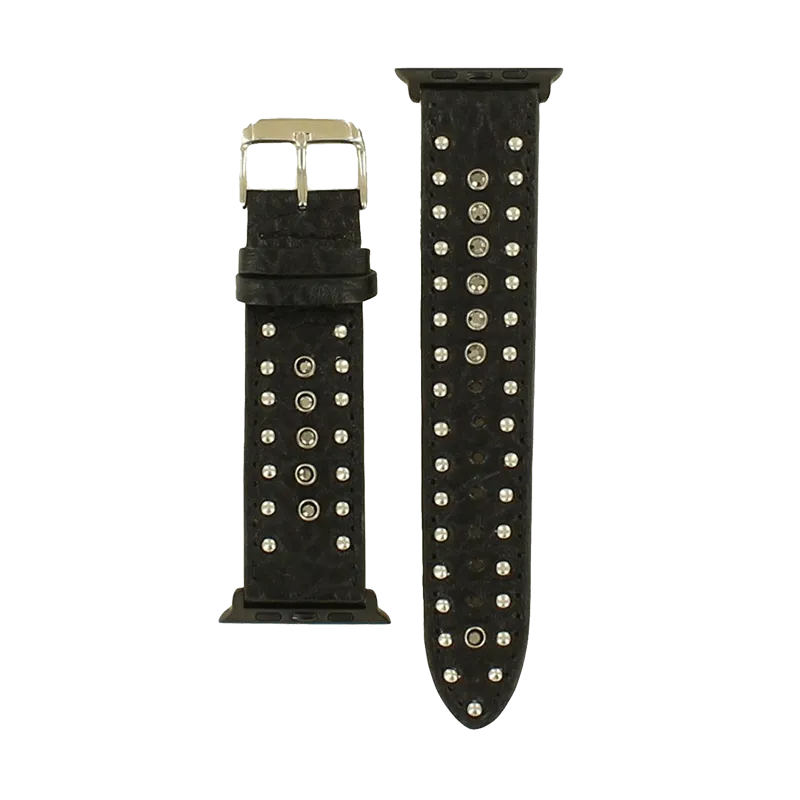 Nocona Western Watch Band Adult Studs Stones Buckle