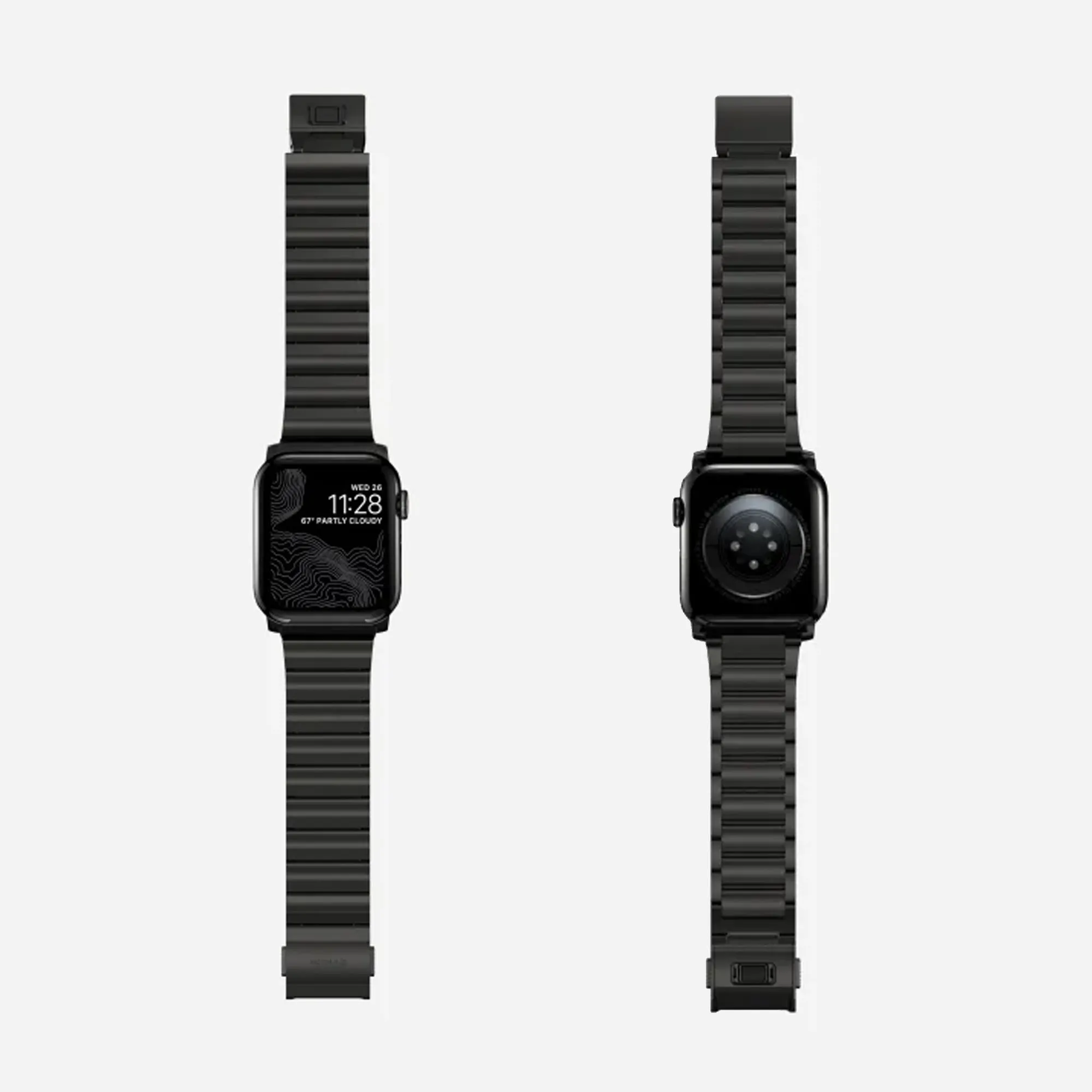 Nomad Stainless Steel Band (Version 2) for Apple Watch ALL Ultra & 42/44/45/49MM - Graphite ( Barcode: 856500018157 )