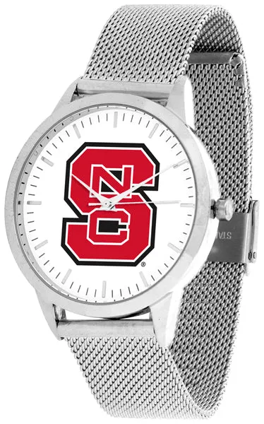 North Carolina State Statement Mesh Band Unisex Watch - Silver