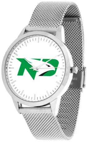 North Dakota Statement Mesh Band Unisex Watch - Silver