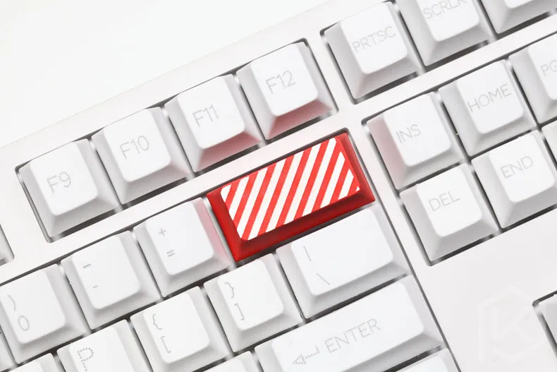 Novelty cherry profile dip dye sculpture pbt keycap for mechanical keyboard laser etched legend Stripe backspace red