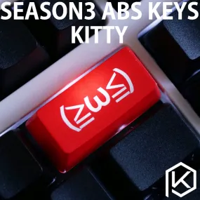 Novelty Shine Through Keycap ABS Etched  kitty cat black red oem profile backspace