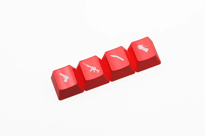 Novelty Shine Through Keycaps ABS Etched light Shine-Through cf crossfire gaming shortkey arrow key black red color wasd r4 r1