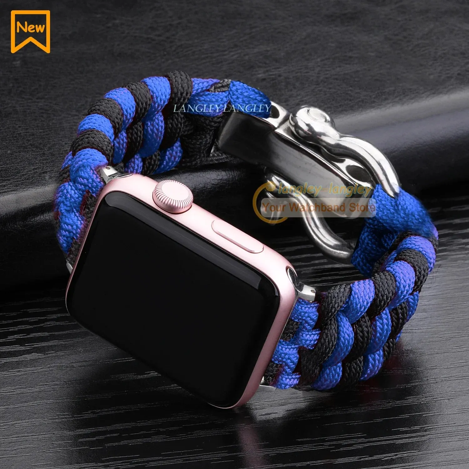 Nylon Rope Survival Paracord Watch Band for Apple Watch Series 6 5 7 SE
for 38mm 40mm 41mm 42mm 44mm 45mm