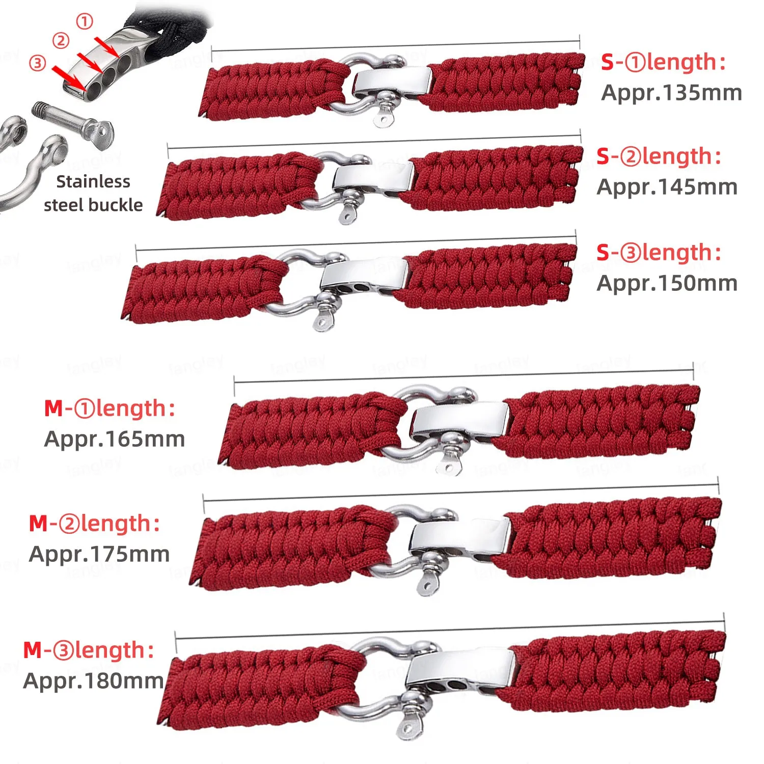 Nylon Rope Survival Paracord Watch Band for Apple Watch Series 6 5 7 SE
for 38mm 40mm 41mm 42mm 44mm 45mm