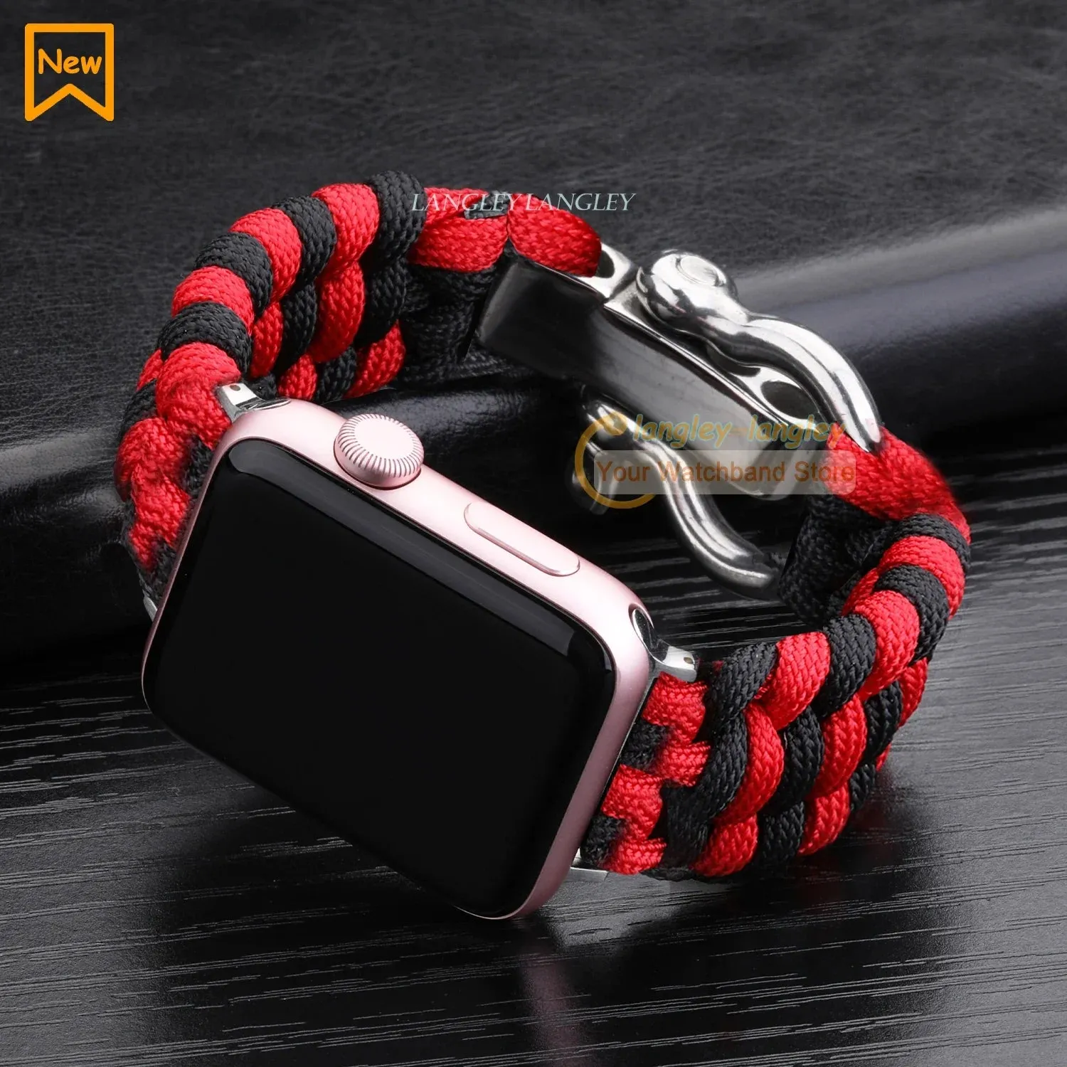 Nylon Rope Survival Paracord Watch Band for Apple Watch Series 6 5 7 SE
for 38mm 40mm 41mm 42mm 44mm 45mm