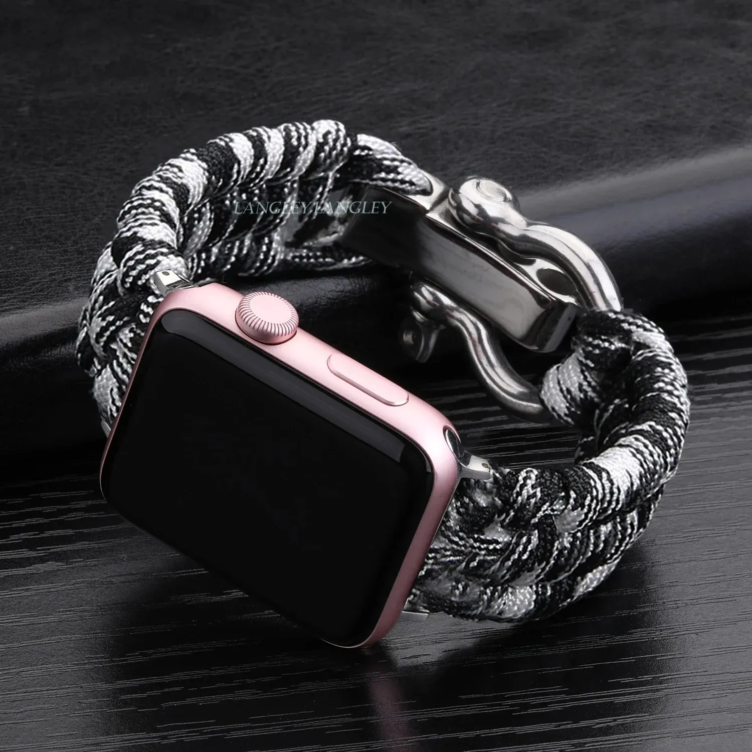 Nylon Rope Survival Paracord Watch Band for Apple Watch Series 6 5 7 SE
for 38mm 40mm 41mm 42mm 44mm 45mm