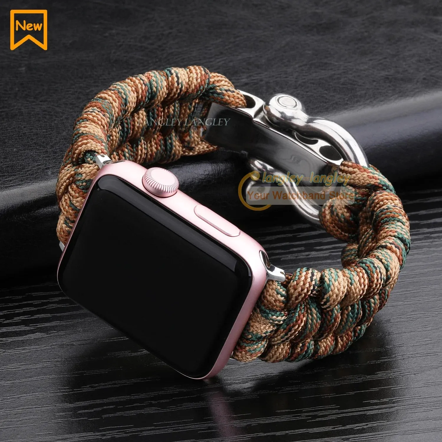 Nylon Rope Survival Paracord Watch Band for Apple Watch Series 6 5 7 SE
for 38mm 40mm 41mm 42mm 44mm 45mm