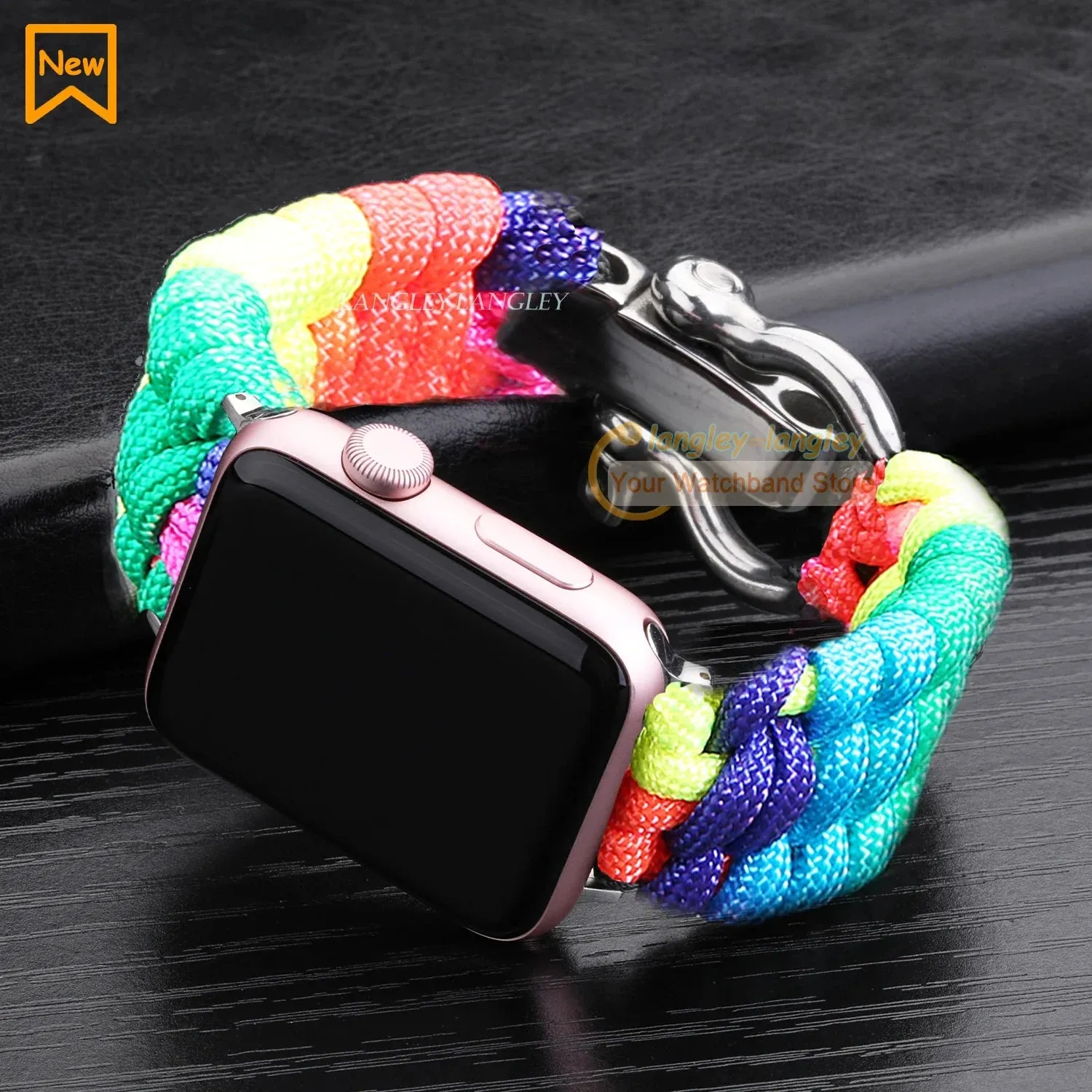 Nylon Rope Survival Paracord Watch Band for Apple Watch Series 6 5 7 SE
for 38mm 40mm 41mm 42mm 44mm 45mm