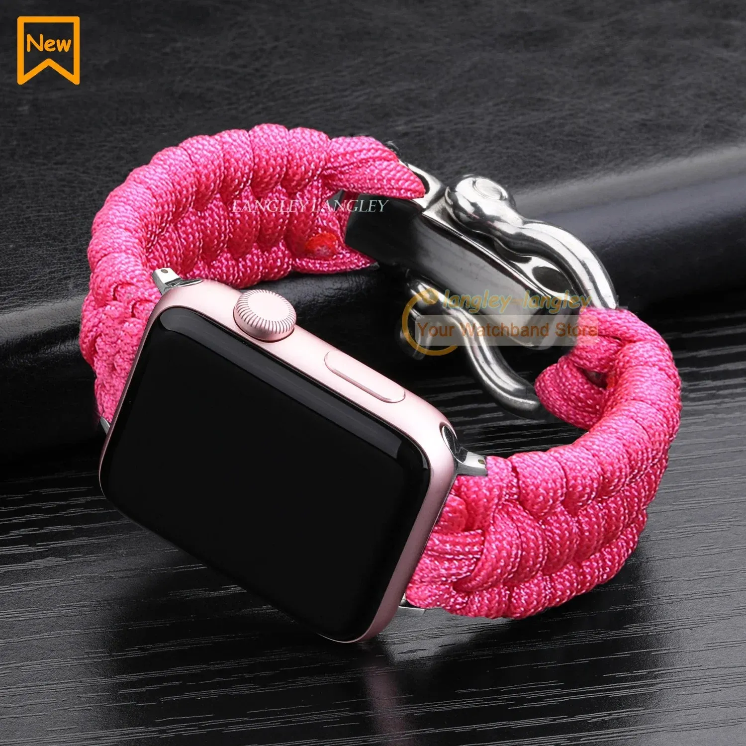 Nylon Rope Survival Paracord Watch Band for Apple Watch Series 6 5 7 SE
for 38mm 40mm 41mm 42mm 44mm 45mm