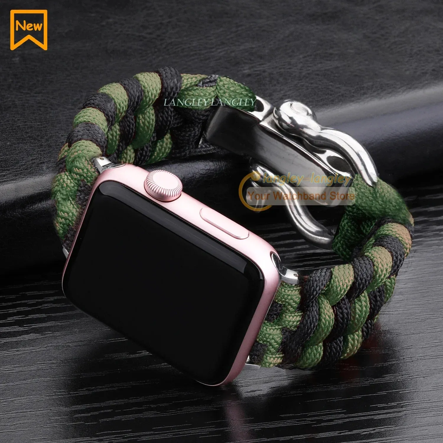 Nylon Rope Survival Paracord Watch Band for Apple Watch Series 6 5 7 SE
for 38mm 40mm 41mm 42mm 44mm 45mm