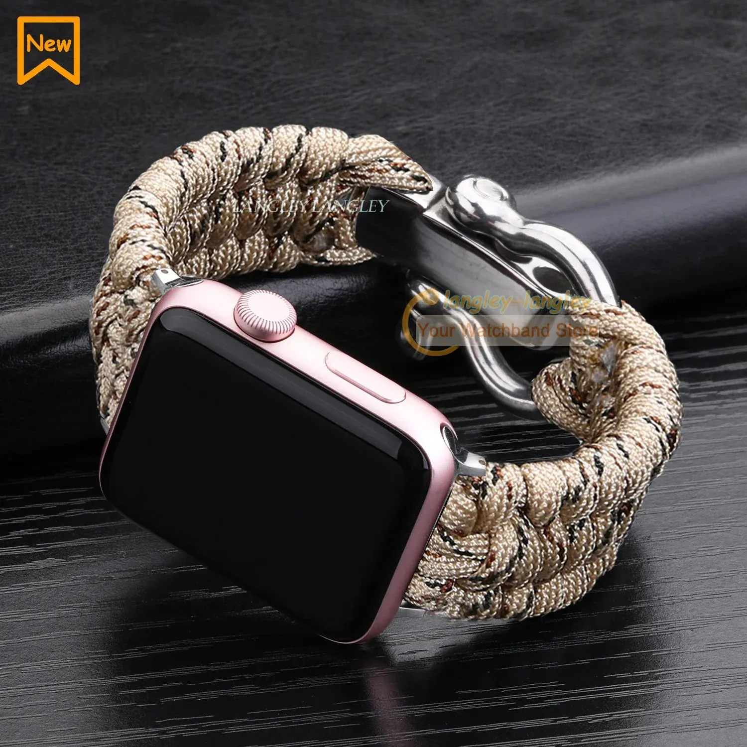 Nylon Rope Survival Paracord Watch Band for Apple Watch Series 6 5 7 SE
for 38mm 40mm 41mm 42mm 44mm 45mm