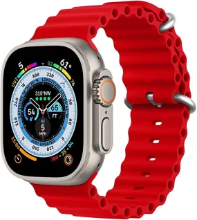 Ocean Band Strap Compatible With Apple Watch 41MM 40MM 38MM-Red