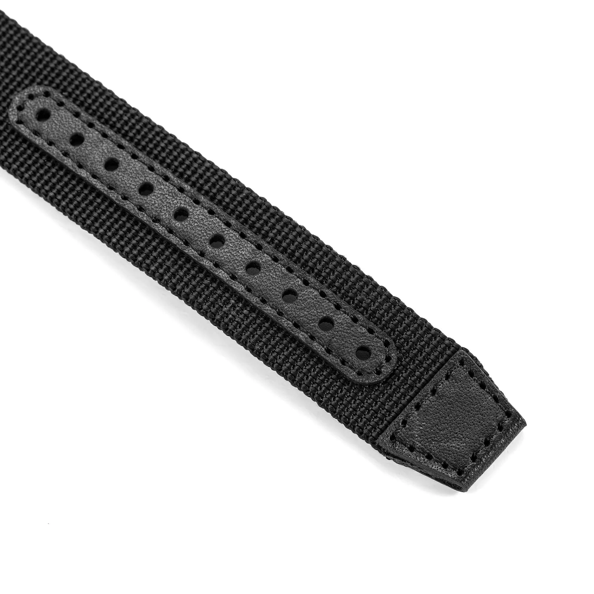 One-Piece Black Nylon Strap & Steel Buckle