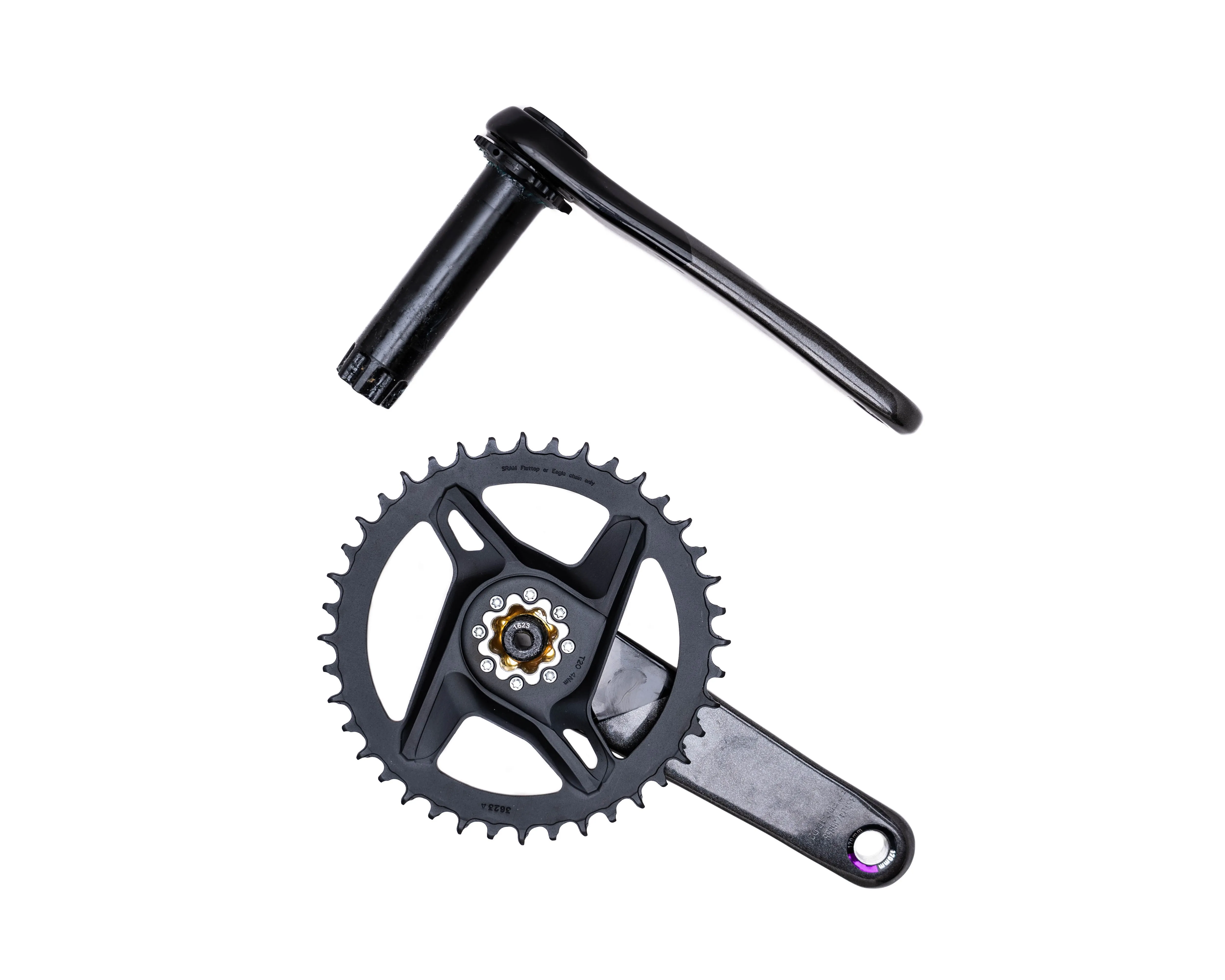 [Open Box] SRAM Force 1x AXS D2 - Unicorn [Open Box]Grey w/Laser Foil - Road Power Meter Spindle DUB 170 - 40T Direct Mount (BB not included)