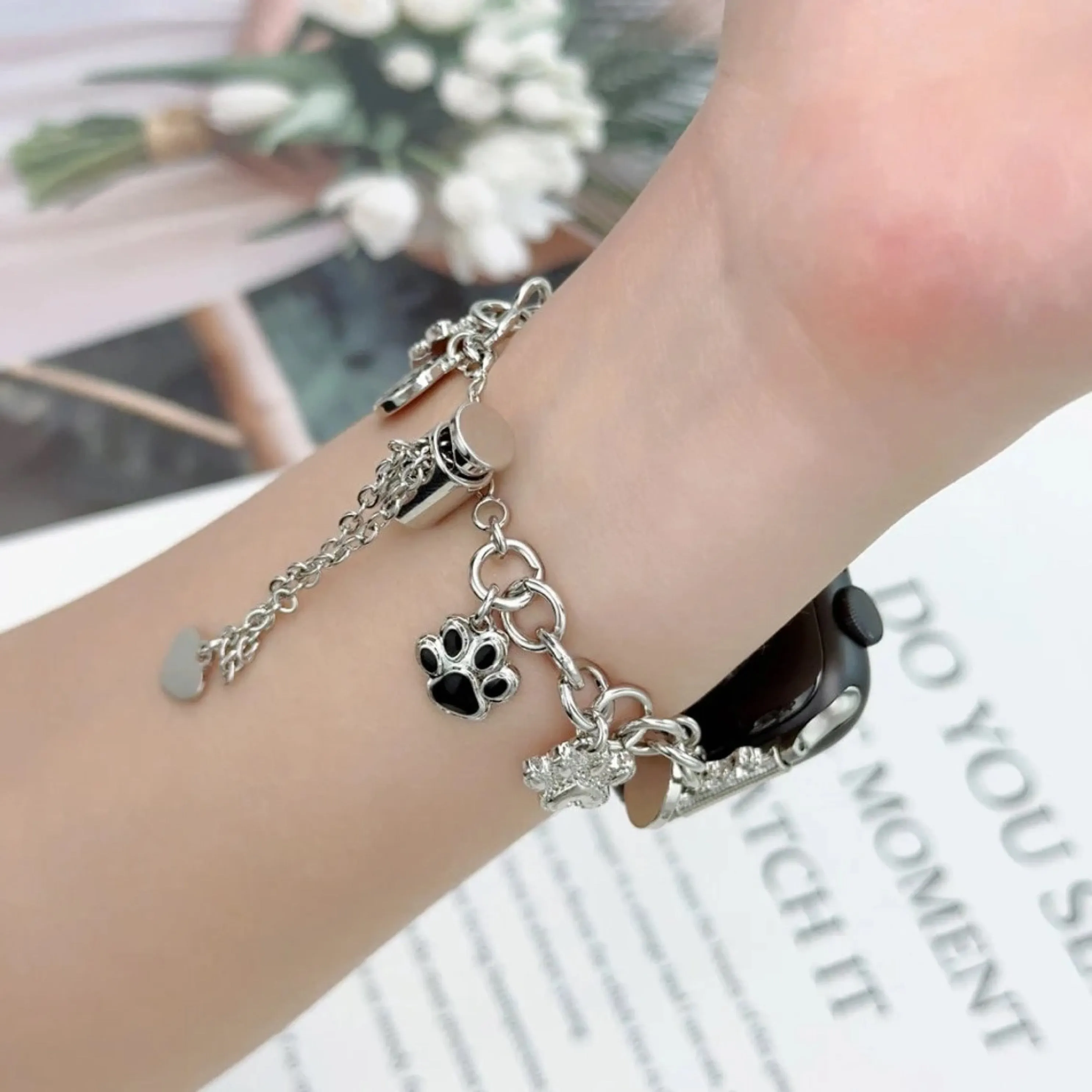 Paw & Charm Couture Steel Bracelet Band For Apple Watch